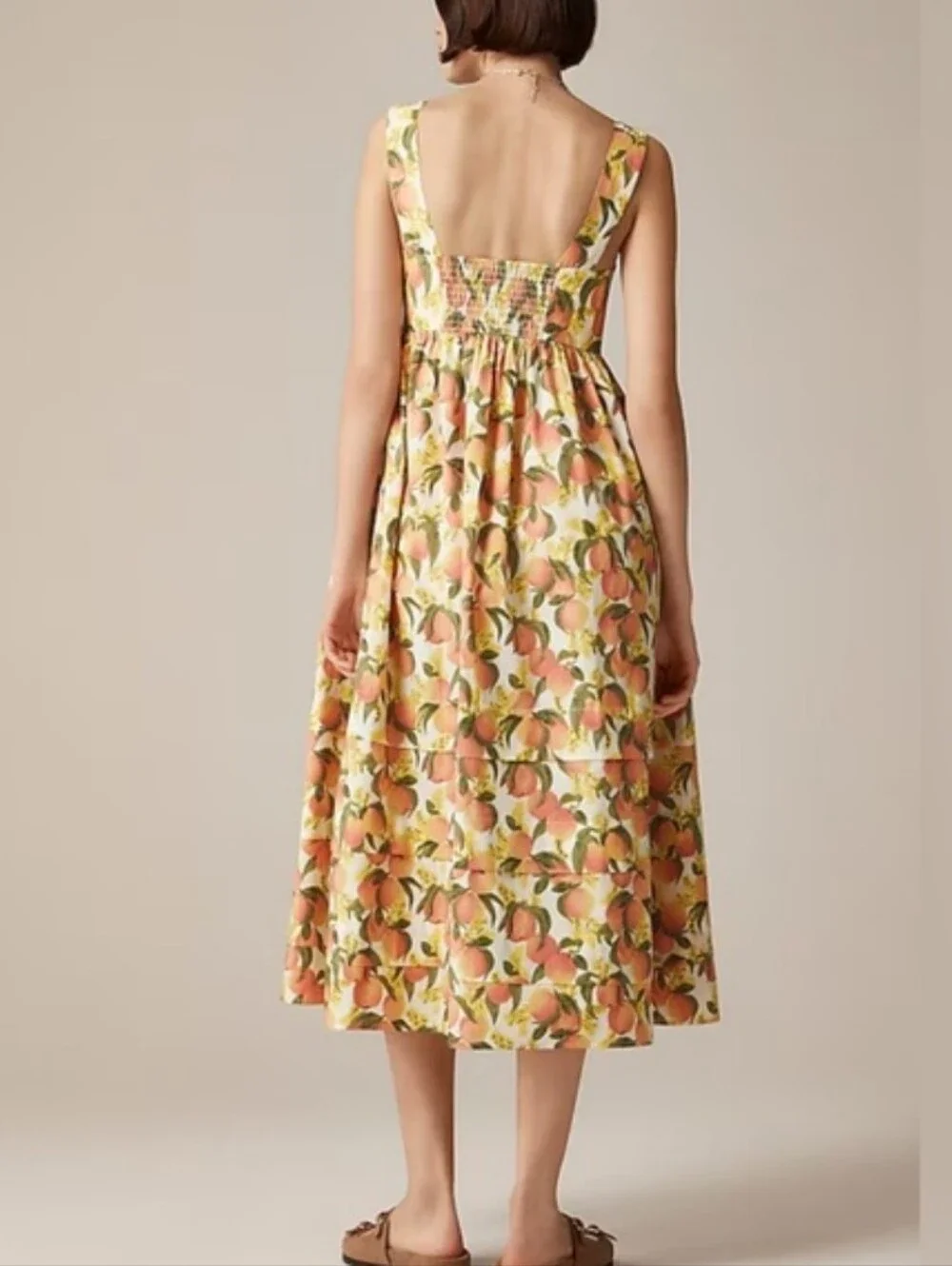 J. Crew Square Neck Midi Dress in Cotton Poplin - NWT